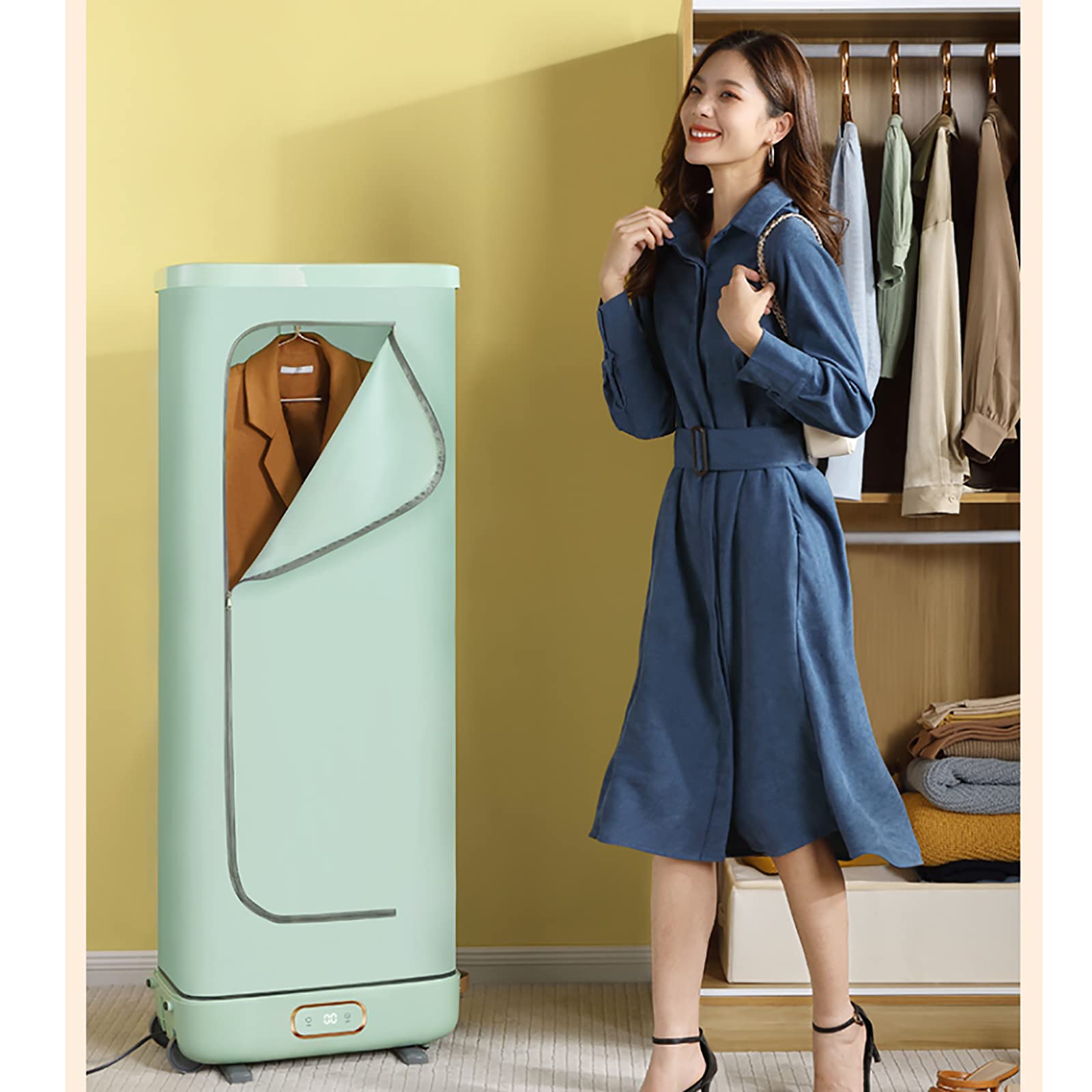 FAXIOAWA Sèche-Linge électrique 800 W, 0-180 Min, minuterie réglable, température constante 60 °, Grande capacité 8 kg, séchage Rapide