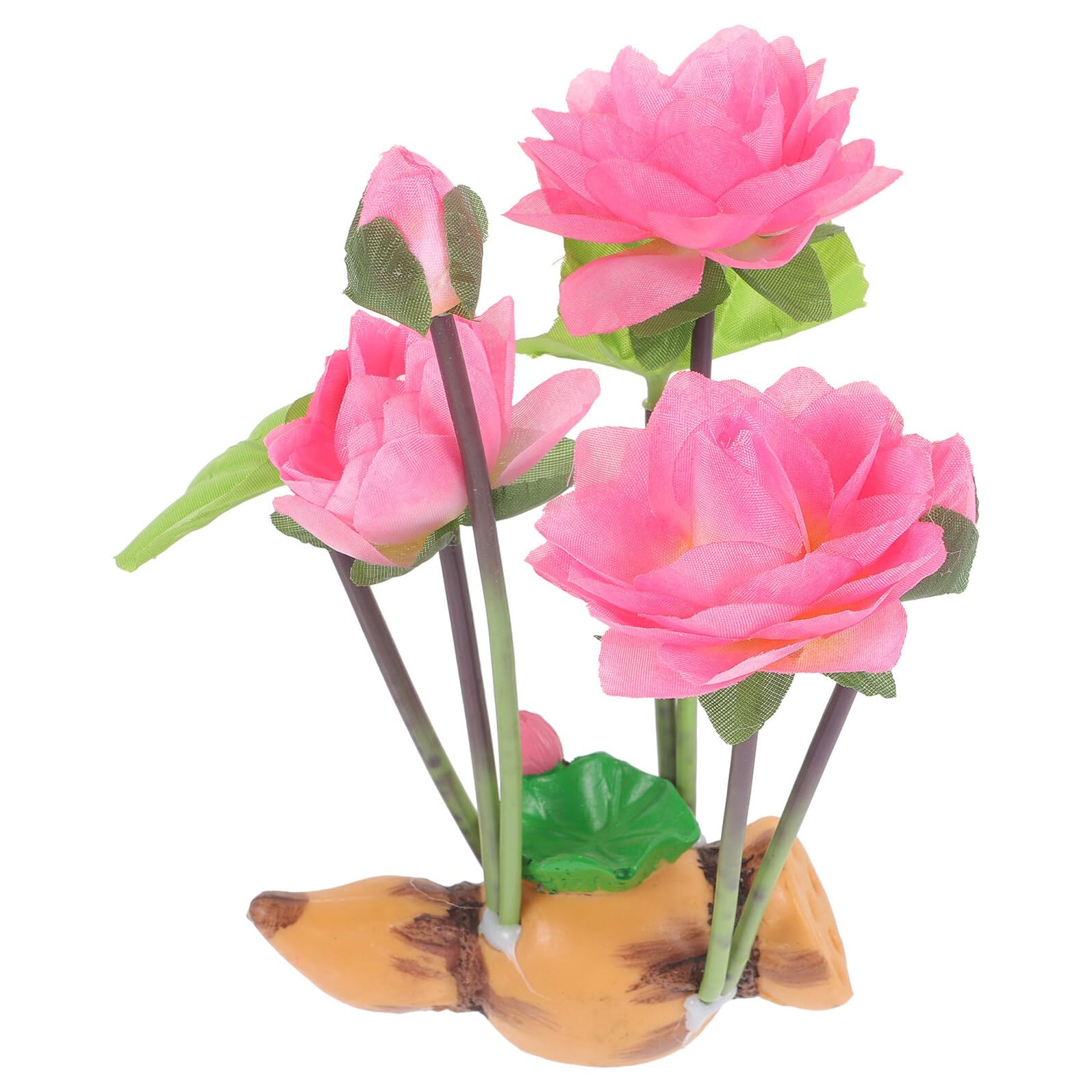 TOYANDONA Artificial Lotus Aquarium Decoration Resin Fish Tank Plant Ornament for Aquatic Pets Landscape Fish Tank Lotus Flower Ornament for Aquarium