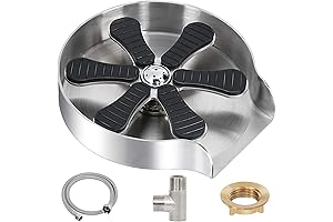 6-Leaves Glass Rinser, Cup Washer for Sink, Bottles Washer and Cup Cleaner...