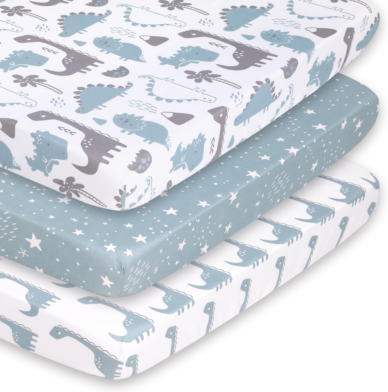 The Peanutshell Mini Crib Fitted Sheets Set, Playard, Pack