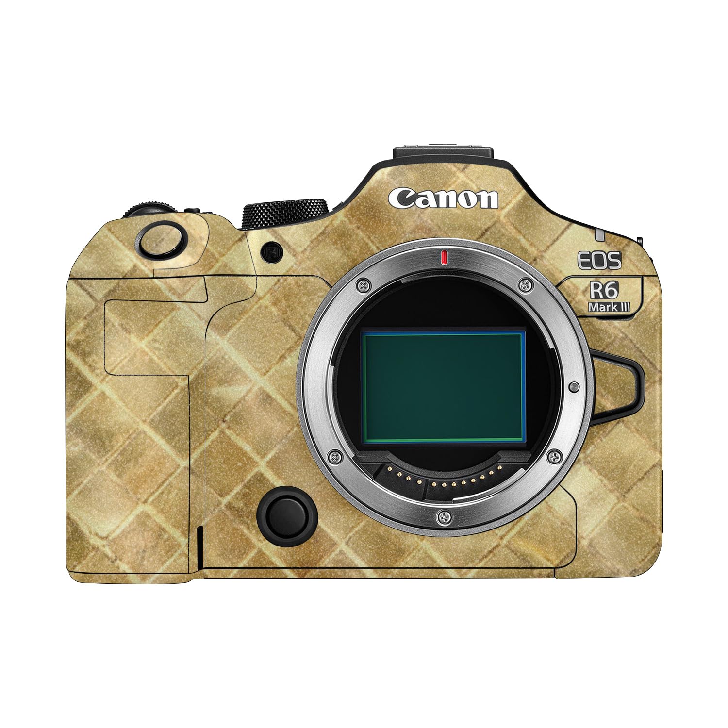 Glossy Glitter Camera Skin Compatible with Canon EOS R6 Mark III (2025) - Gold Tiles - Premium 3M Vinyl Protective Wrap Decal Cover - Easy to Apply | Crafted in the USA by MightySkins