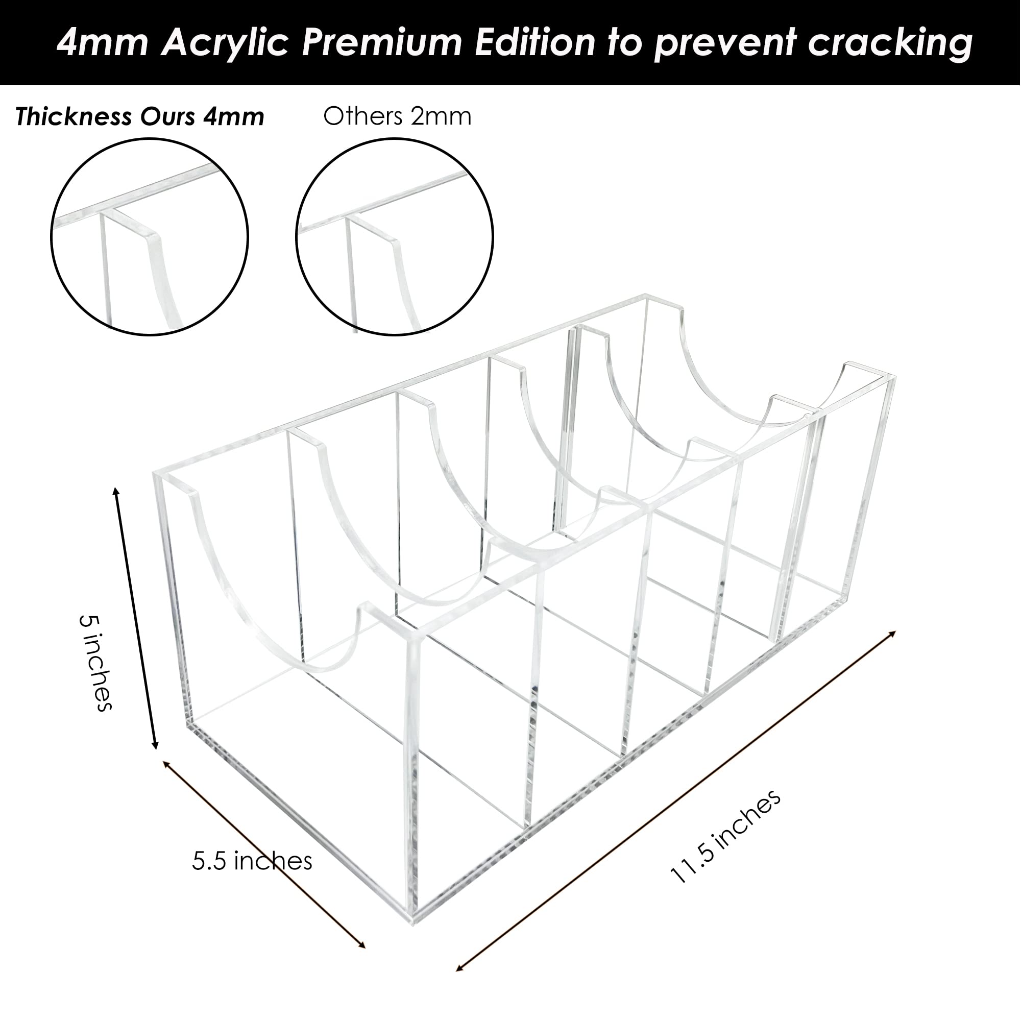 Acryl Gürtel-Organizer Mit 5 Fächern – Transparent, Für Schrank Oder Schublade, Hält Gürtel & Krawatten Ordentlich