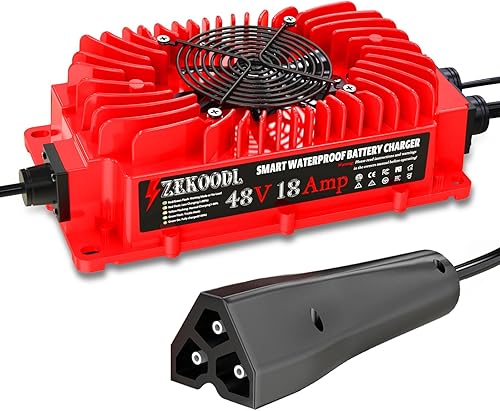 Cargador de batería para carrito de golf de 48 voltios para EZGO RXV y TXT, cargador de carritos de golf de 18 amperios, certificado CEFCCPFCETL de