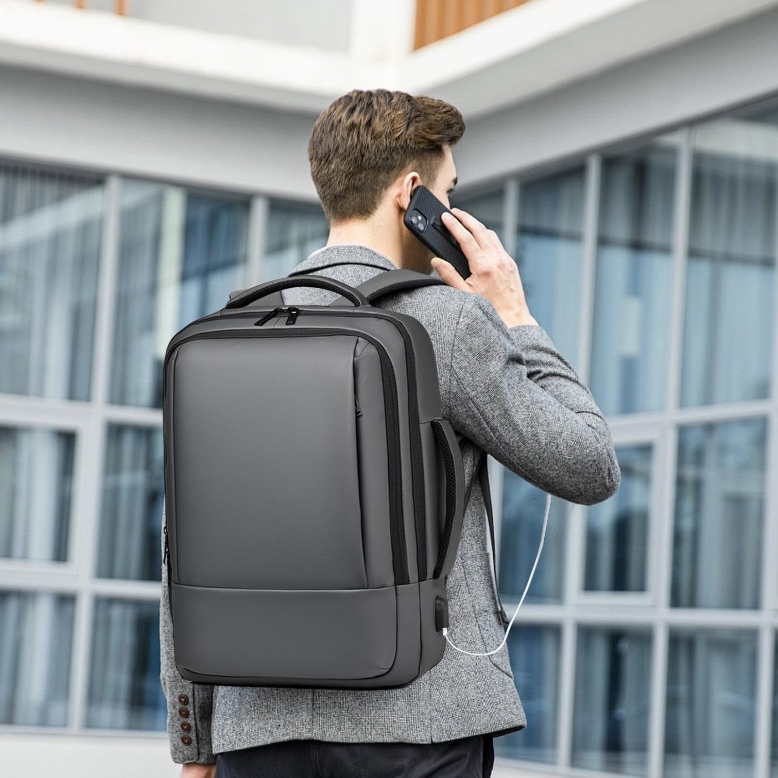 Zaino da lavoro – Borsa professionale espandibile per notebook, grande zaino da viaggio per laptop, borsa da trasporto per adulti, personale, insegnanti, impiegati, pratico accessorio funzionale per