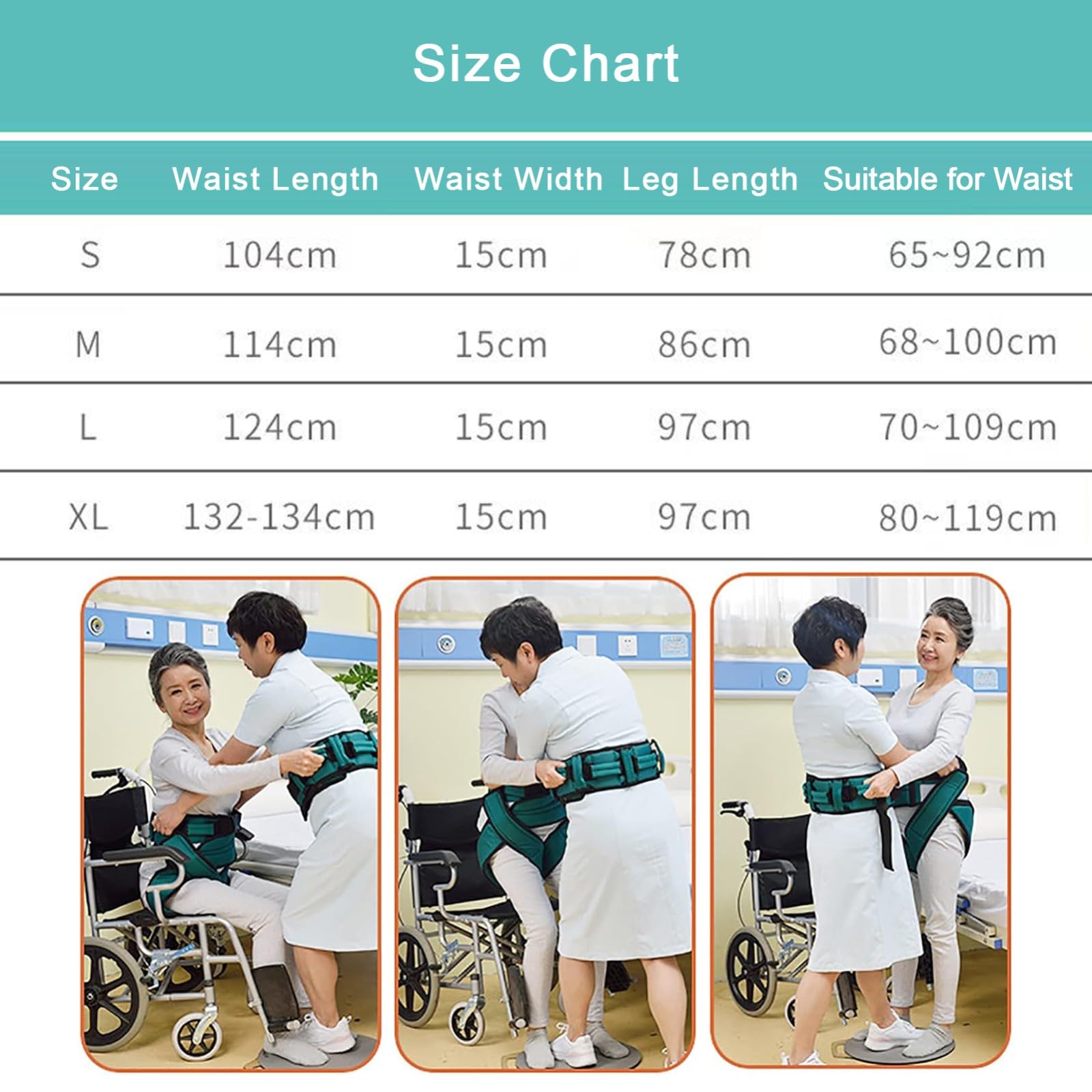 Cinturón Móvil De Transferencia Con Asa,Cinturón De Asistencia Para Pacientes,Cinturón De Transferencia,Cinturon De Seguridad Para Ancianos,Transfer Gait Belt Para Caminar B,XL