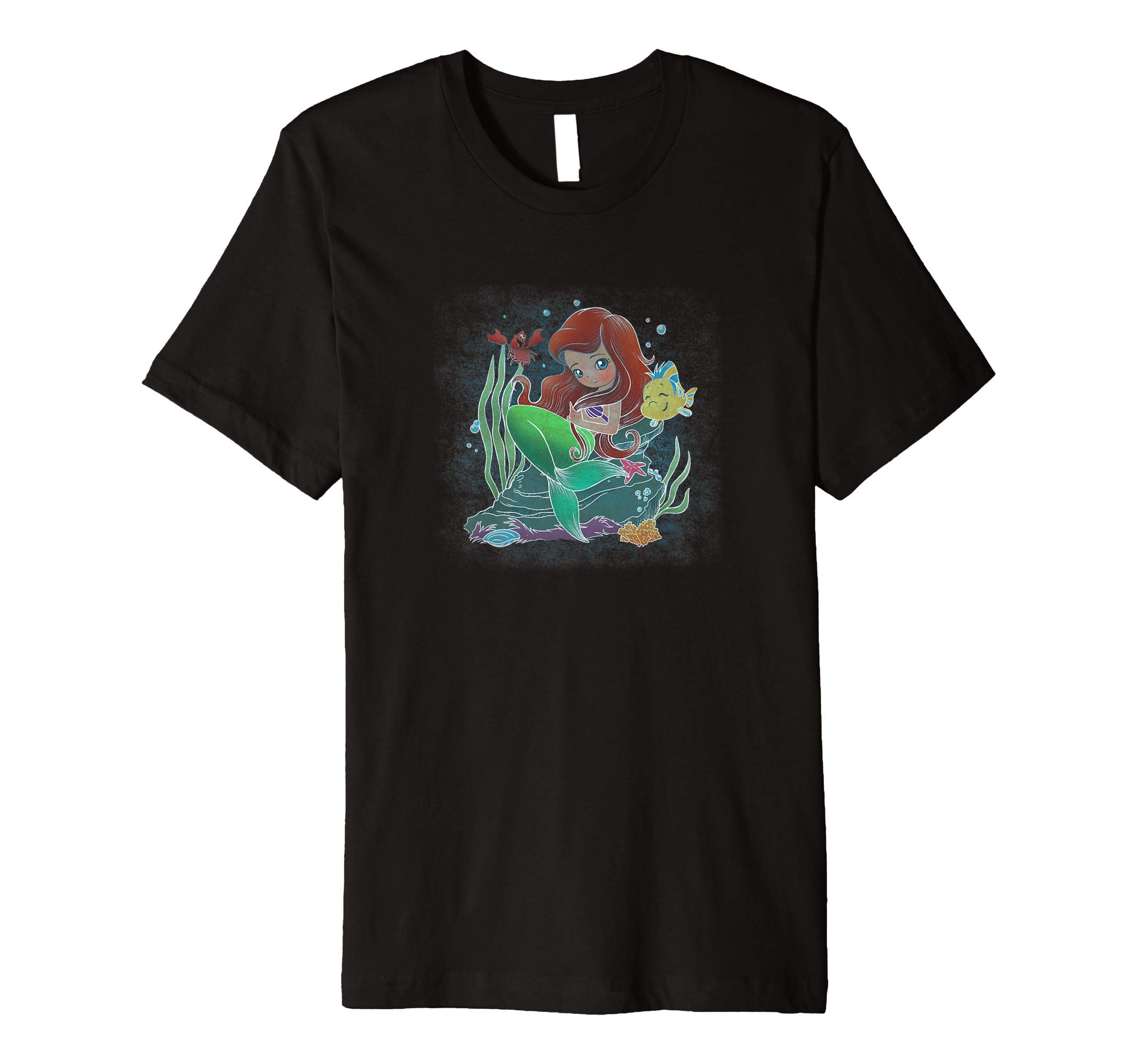 DisneyThe Little Mermaid Group Shot Chibi Artsyle Premium T-Shirt