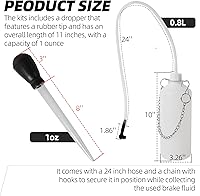 Vista 2 de Calvana Kit de bomba de vacío de purga de frenos de 0.8L, extractor de líquidos, kit de purga de cilindro maestro, botella de purga de frenos