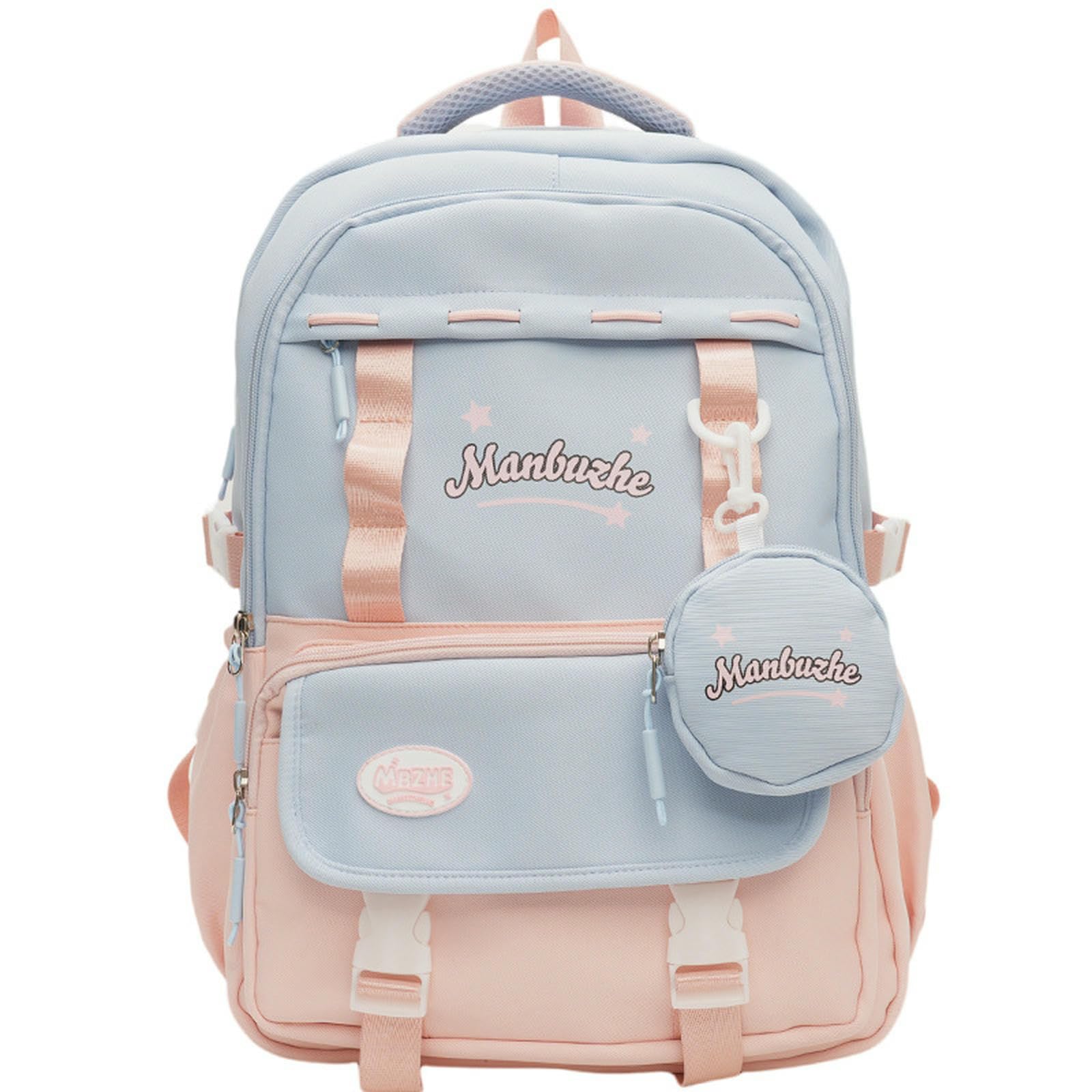 Zaino Scuola Zaino per Ragazze delle Scuole Medie E Studenti delle Scuole Superiori delle Scuole Superiori delle Scuole Superiori-Rosa