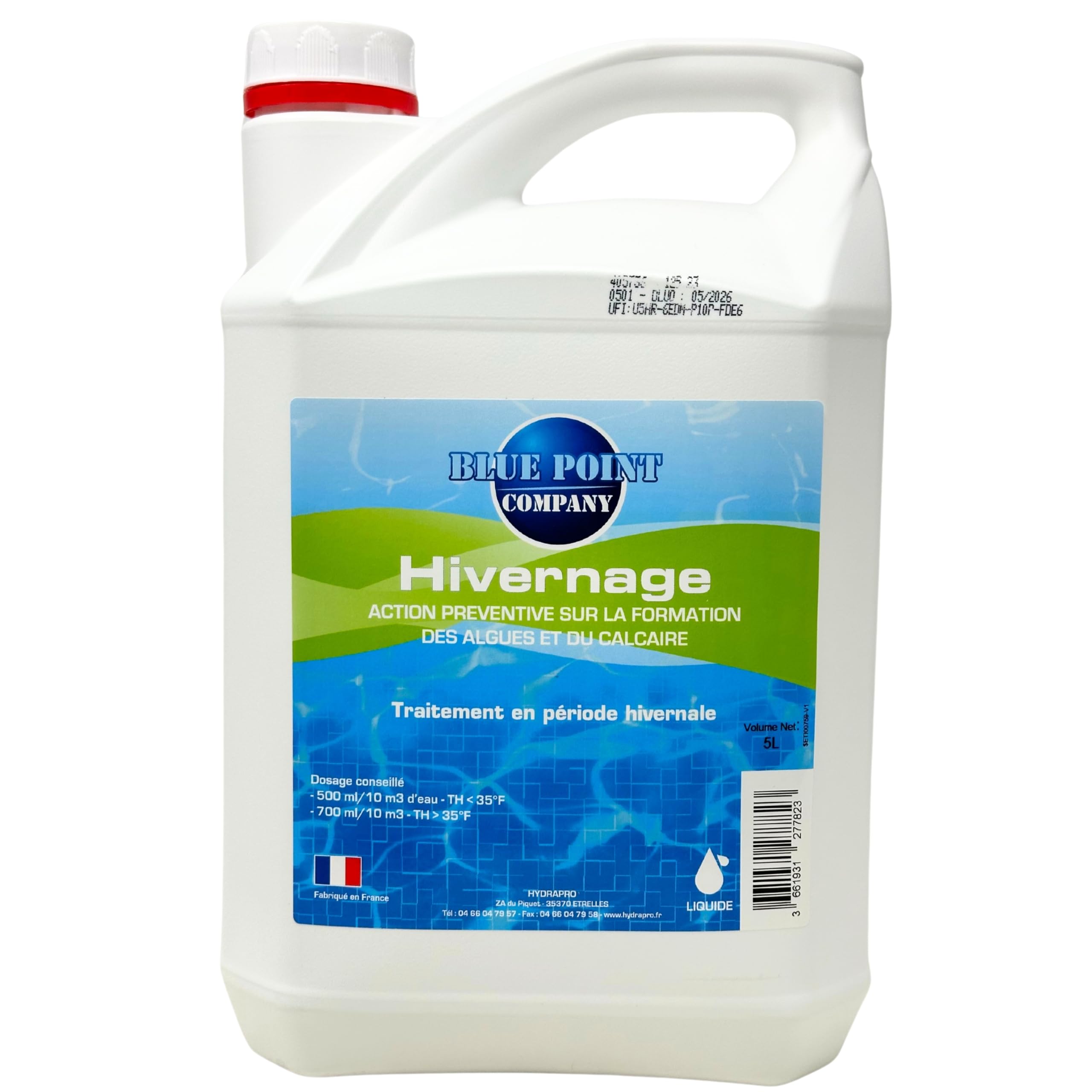 Hivernage Piscine, Traitement Anti Algues │ Produit d’Hivernage Liquide pour Piscines, Efficace Contre Algues Vertes 5L │ Empêche Les dépôts calcaires et évite Le développement des algues