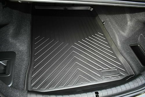 Miniatura 6 de Tapete de maletero para BMW Serie 5 F90 M5 2017-2023 – Tapetes resistentes a la intemperie para maletero de automóviles con borde elevado –