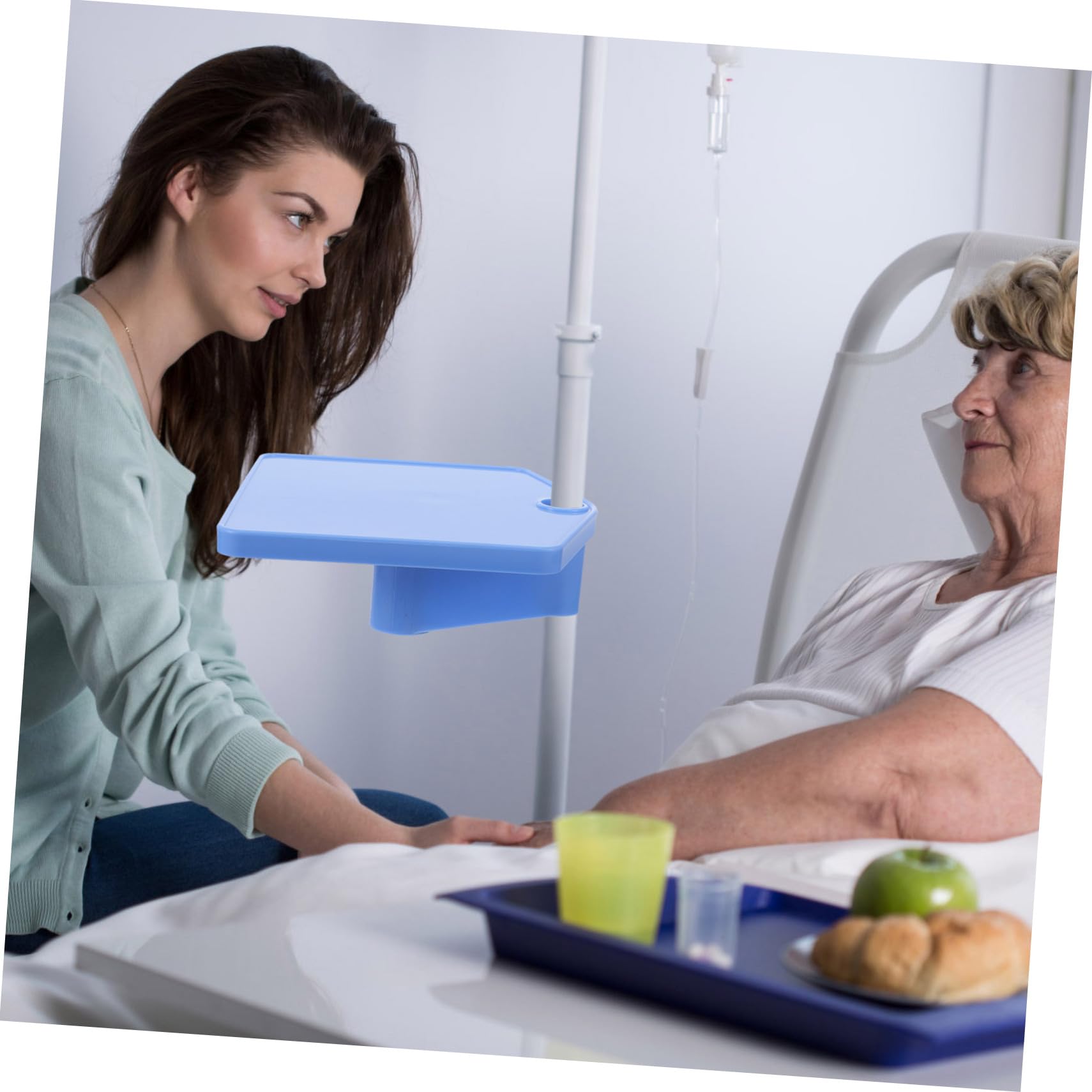 KOMBIUDA Iv Stand Tray Drip Stand Plate for Storage and Organization Medical Accessory