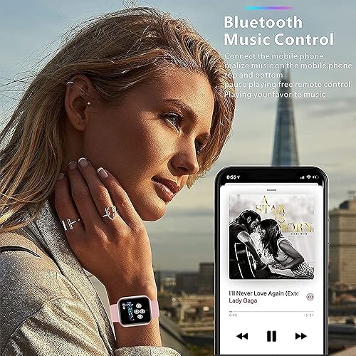 Miniatura 7 de Reloj inteligente, rastreador de fitness con monitor de frecuencia cardíaca, rastreador de actividad con pantalla táctil de 1.44 pulgadas,