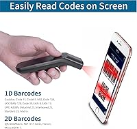 Vista 5 de Escáner de código de barras inalámbrico con soporte, compatible con Bluetooth, conexión inalámbrica y con cable de 2.4 GHz, todo en uno