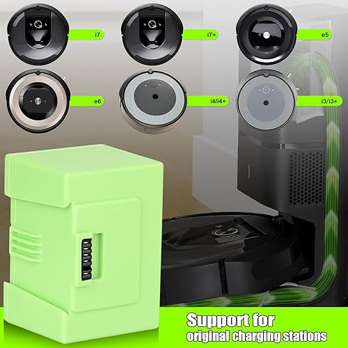 Miniatura 3 de ActualizaciónBatería de repuesto de 4.5Ah 14.4V para iRoboot Roomba i7 + i7 14.4Volt ei Series J7 J7+ 7150 7550 e5 e5 e5152 e5154 e6 i3 i3+ i4 i4+
