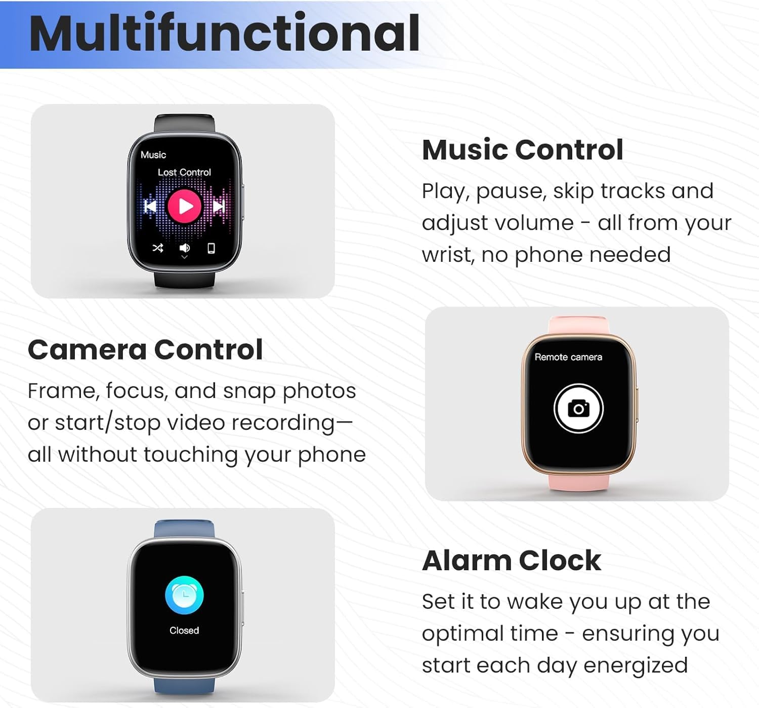 Reloj Inteligente Hombre Mujer con Alexa, 1,83" HD Smartwatch con Llamadas Bluetooth,120+ Deportivos Smart Watch con Pulsómetro/Podómetro/Monitor de Sueño, IP68 Pulsera Actividad para Android iOS