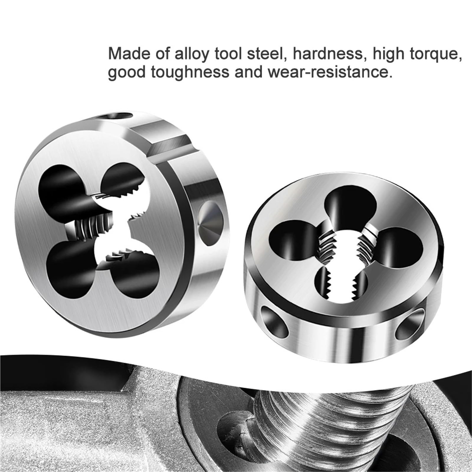 Filiere per riparazione filetti Filiera metrica destra M27-M34, macchine e utensili manuali, for maschiatura esterna e riparazione di macchine utensili e manuali(M30x1.5)