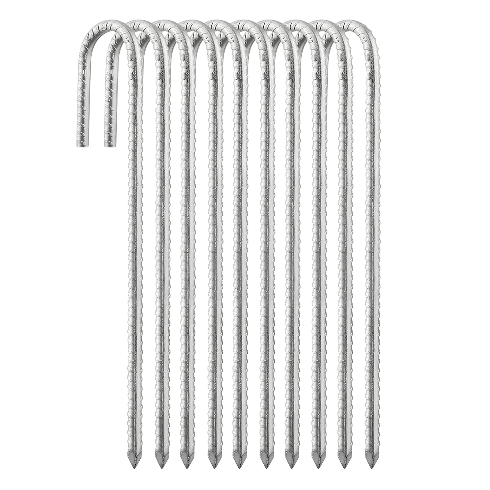 Buy HIGHPQ 10 Pack Heavy Duty Galvanized J Hook Ground Anchors, Ground