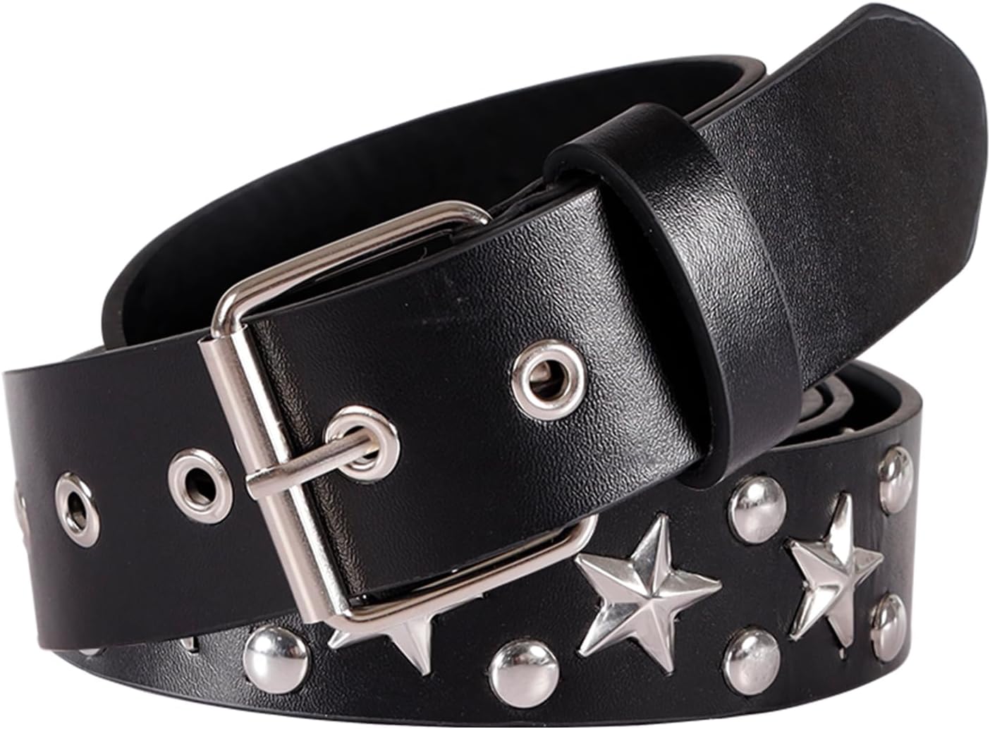 Womens Studded Leather Belt with Detachable Chain Costa Rica Ubuy