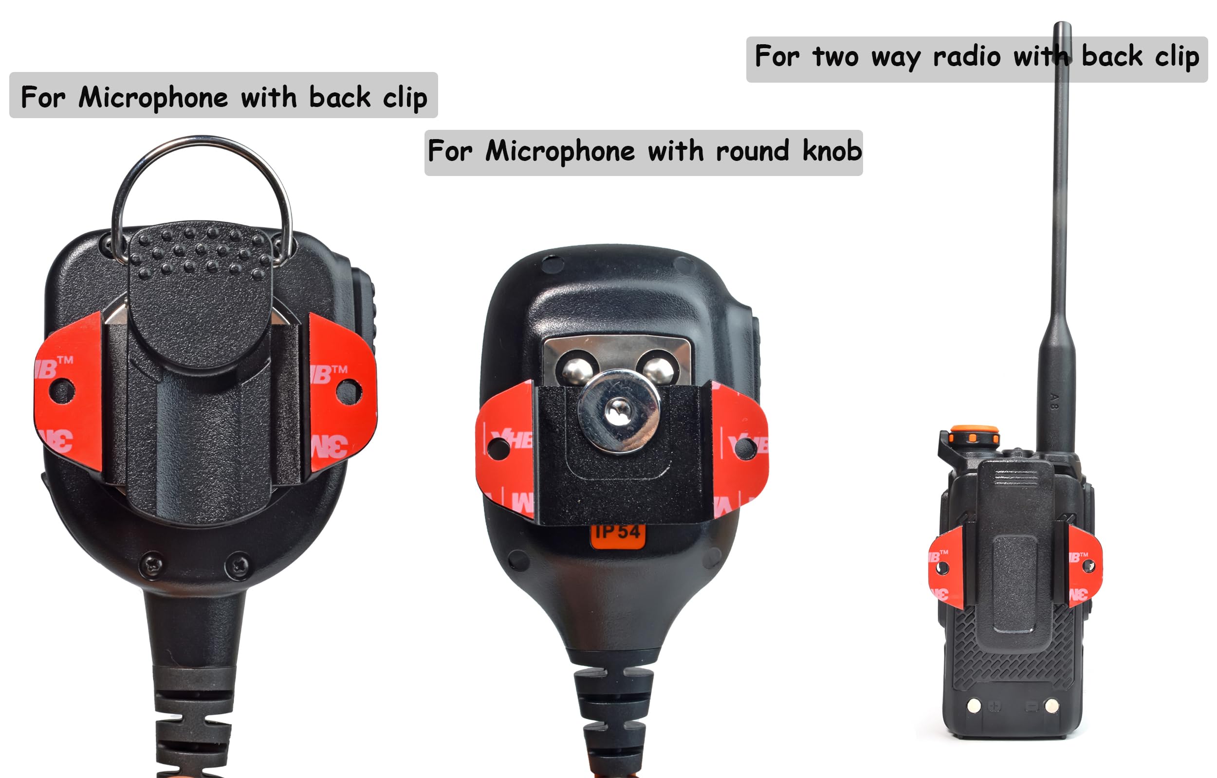 Cavezza per radio 3 in 1 compatibile Baofeng Quansheng Motorola CB Nero