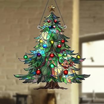 ガラスのまち針 ペンギン&クリスマスツリー ベネチアンガラス ＊オーナメントが揺れるクリスマスツリー
