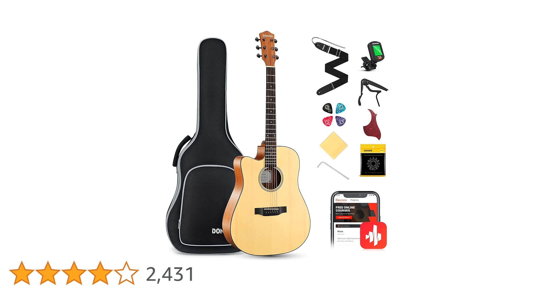 ②【美品】Donner アコースティックギター　DAG-1 CL 71wz78SLUjL.jpg_BO30,255,255,