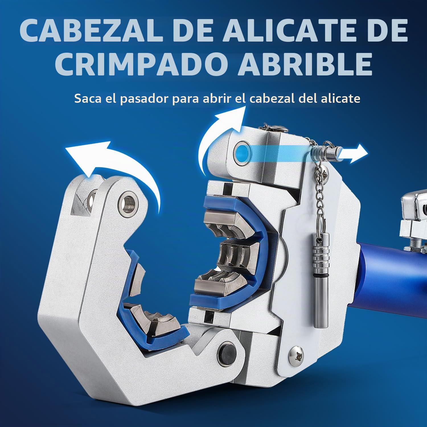 Bonvoisin Crimpadora de Manguera Hidráulica A/C, Rango de Mangueras de 3/8"- 7/8", 7 Juegos de Moldes, con Cortador de Tuberías, para Reparar Tuberías de Aire Acondicionado