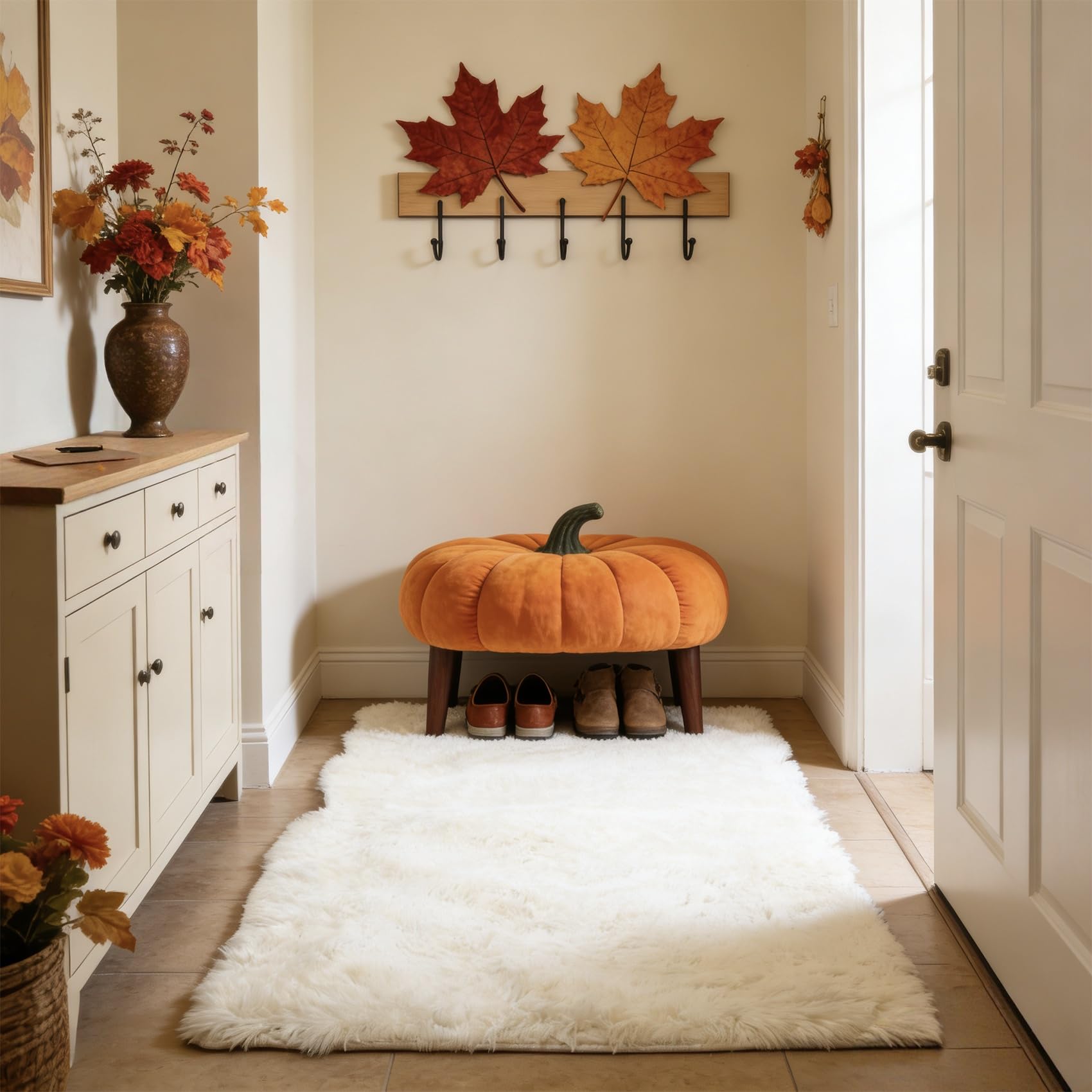 Tapis de salon blanc pour chambre et bureau ambiance moderne