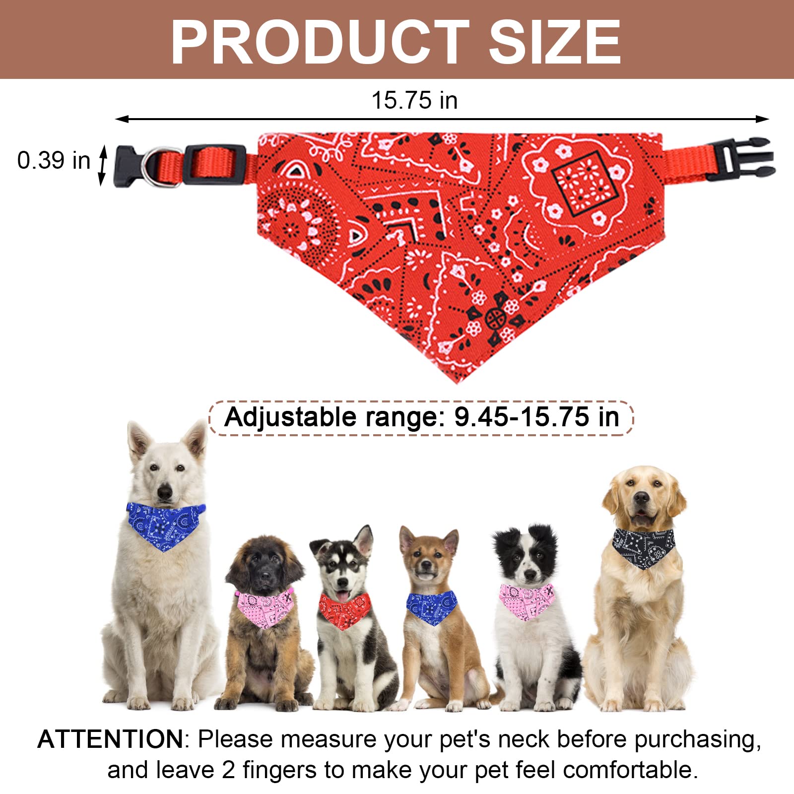 76★for pets only バンダナ　首輪　カラー Amazon | HACRAHOペットバンダナカラー, 調節可能な首輪を備えた4つの