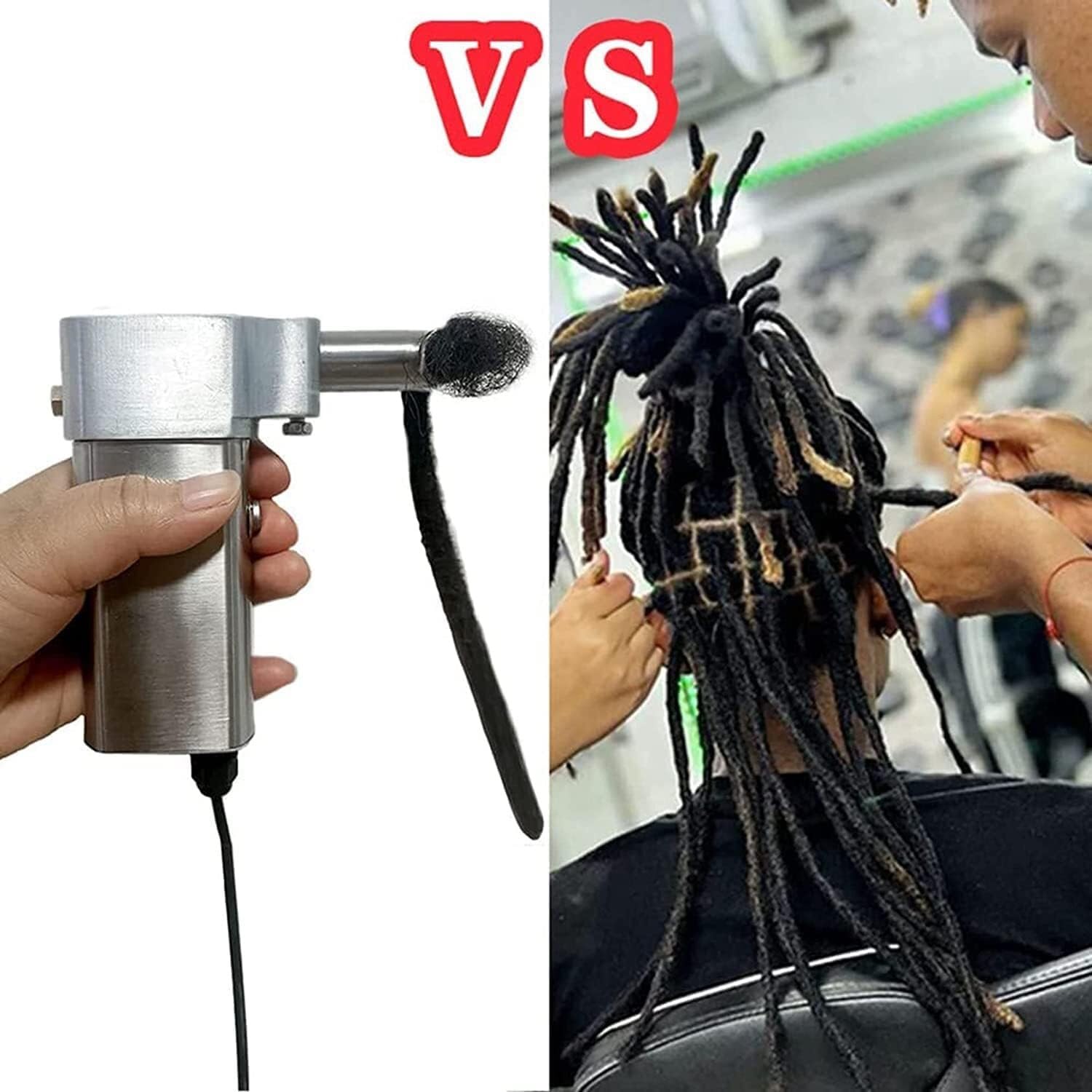 Máquina for Hacer rastas instantáneas, máquina automática for Hacer Cabello instantáneo con 20 Agujas, máquina trenzadora de Ganchillo de 6-16mm(16mm)