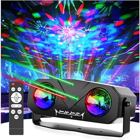 Disco Ball Light,Party Disco Dj Strobe Ocean Star Projector Dance Light Sound Activated with Remote Control Stage Rave for Parties Club Bar Birthday Wedding KTV Christmas Halloween Dancing Décor