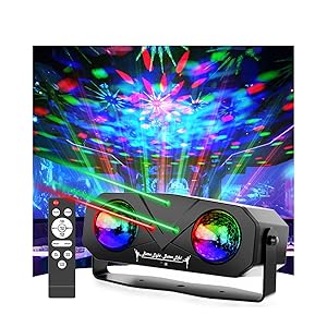 Disco Ball Light,Party Disco Dj Strobe Ocean Star Projector Dance Light Sound Activated with Remote Control Stage Rave for Parties Club Bar Birthday Wedding KTV Christmas Halloween Dancing Dcor