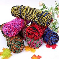 Vista 7 de Hilado de felpilla de terciopelo para manualidades, hilo para tejer a mano, suave, cálido, esponjoso, chal para bricolaje, bufanda, sombrero