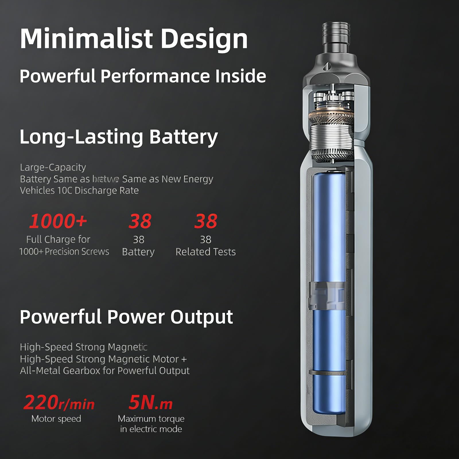 Destornillador eléctrico profesional, multifuncional, recargable, portátil, para reparaciones pequeñas, montaje electrónico, destornillador eléctrico portátil