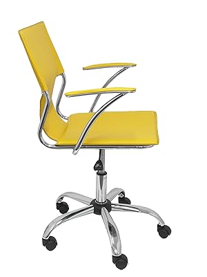 Piqueras y Crespo 214 - Silla de Oficina ergonómica con Brazos fijos, Regulable en Altura y giratoria 360º