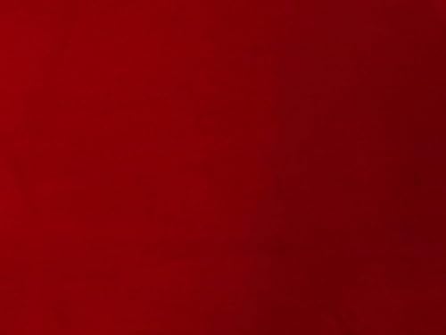 Tela de terciopelo de terciopelo rojo de calidad 100% algodón para tapicería, cortinas, manualidades, disfraces, material grueso de cortina de 16