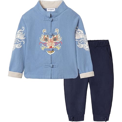 Mud Kingdom Little Boy Girls Outfits Tang Style Chinese New Year Suit Traditional Sets