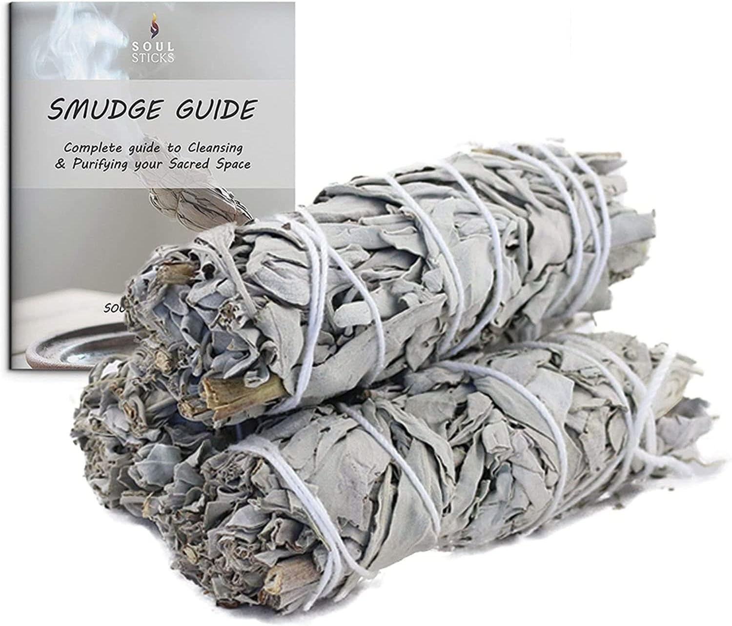 Nessastores- Calforna Whte Sage Smudge Ncense 8"-9" Tradtonal