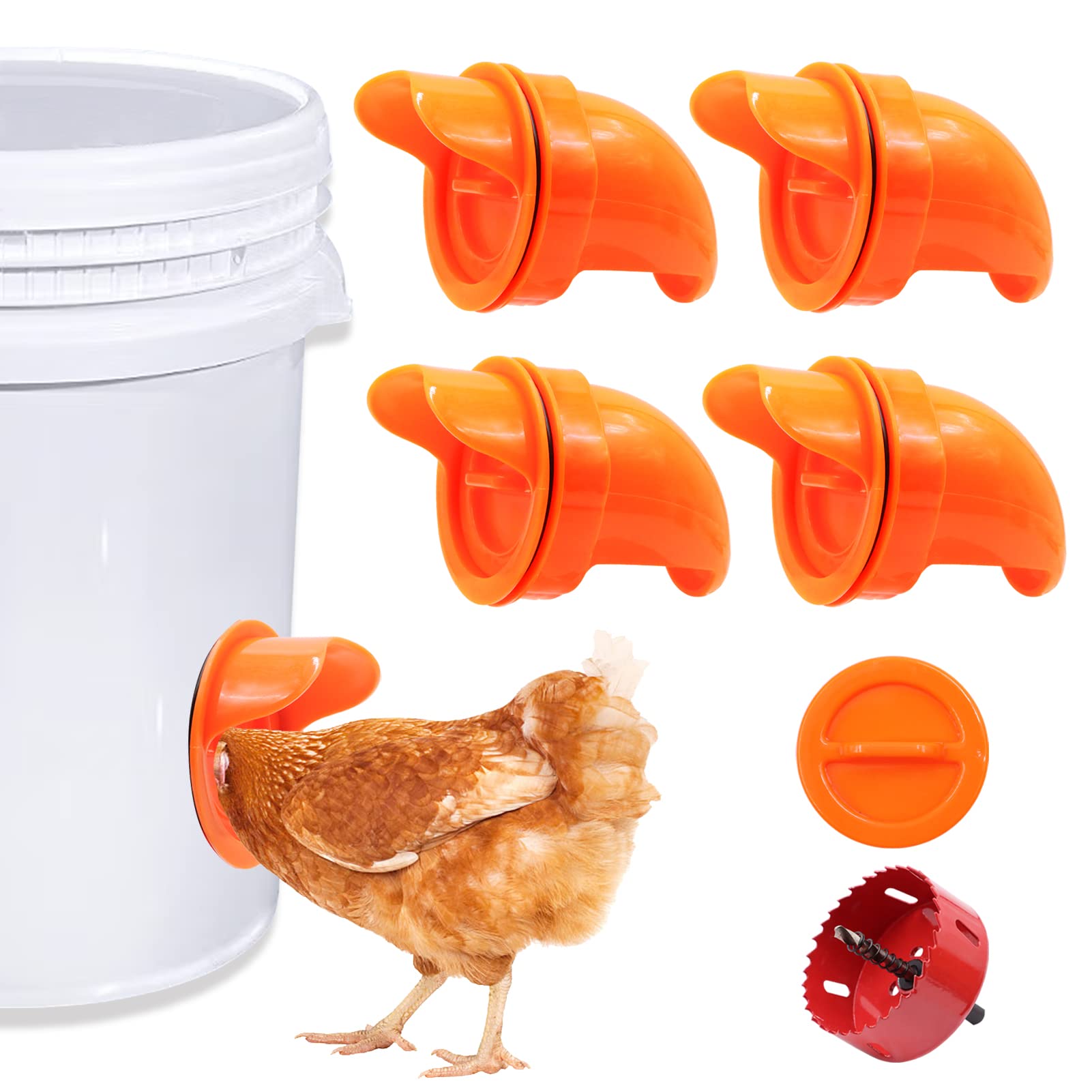 Buy Chicken Feeder, 4 Ports Automatic Chicken Feeder, Chicken Feeders