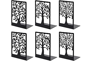 EOOUT Adjustable Metal Bookends with Tree Design