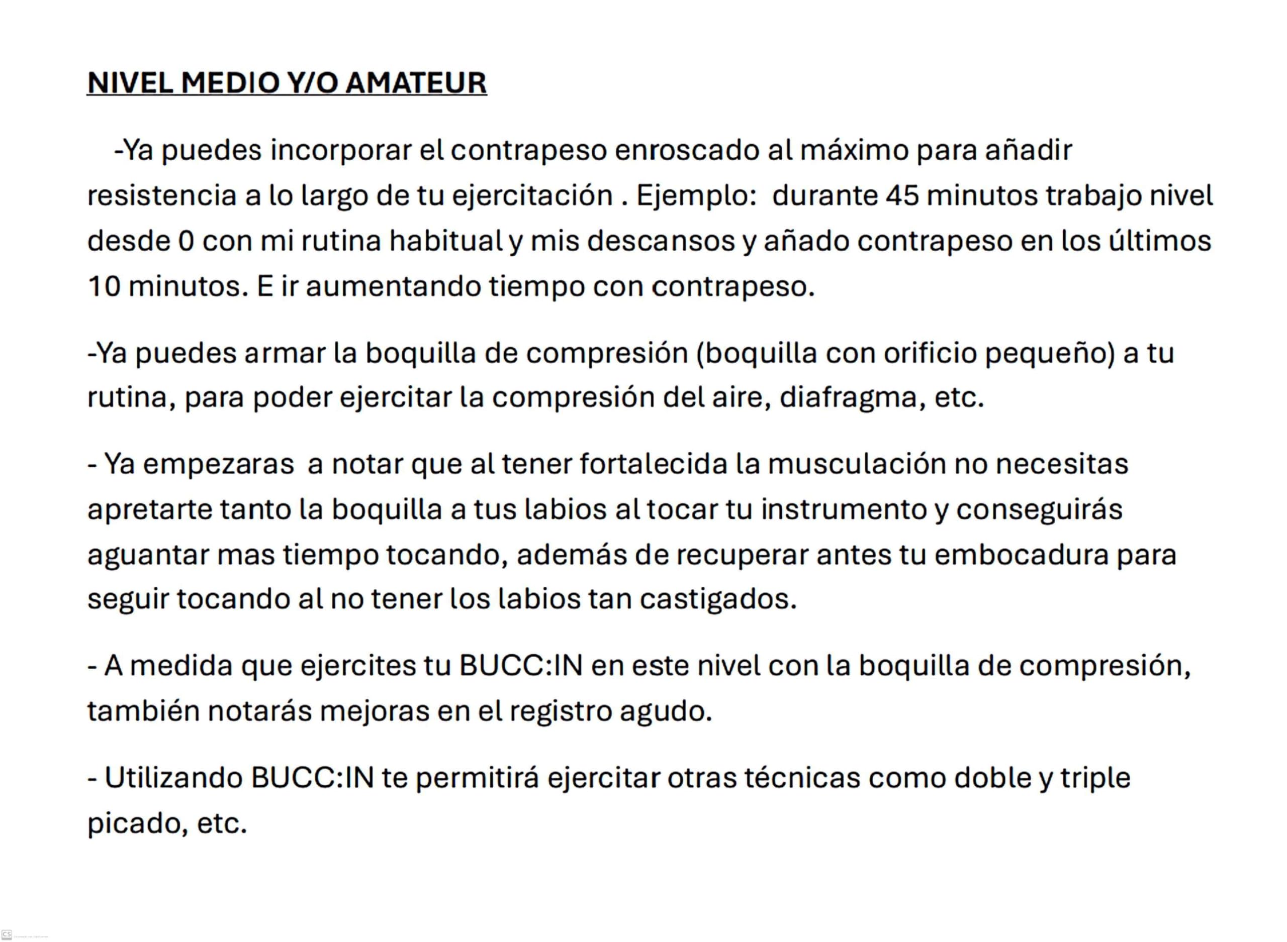 BUCC:IN. Entrenador de embocadura. ejercitador de musculacion y Respiracion