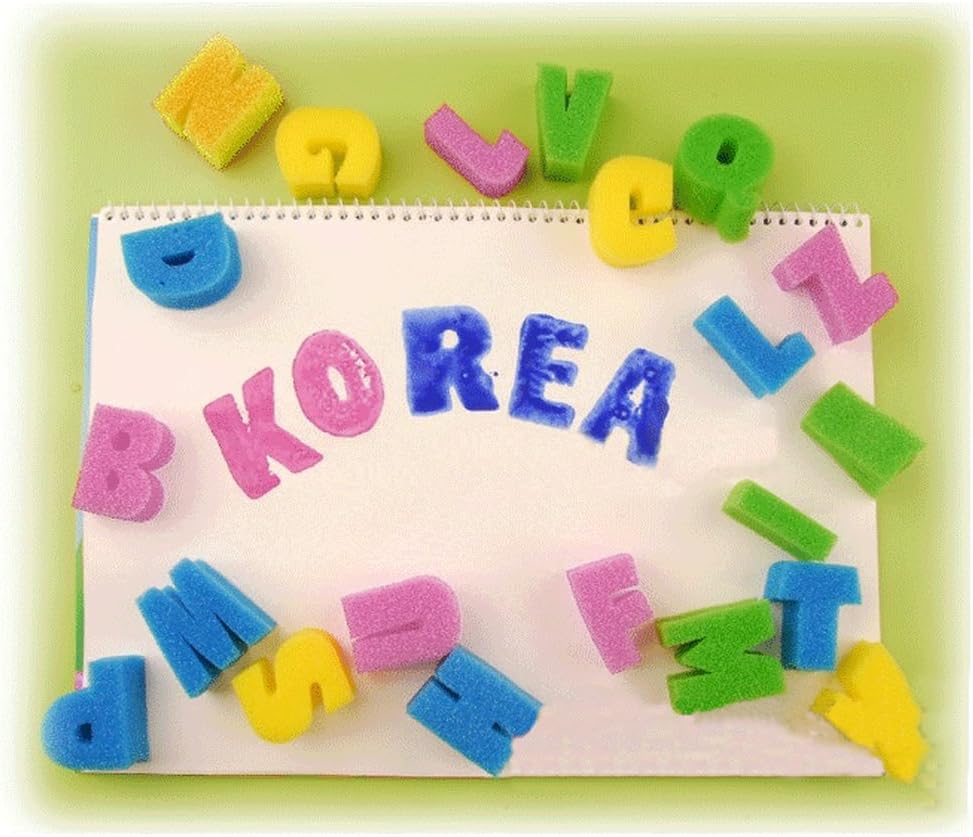 Kids Art & Craft Sponge Painting Brushes Kids Painting Kits Early DIY Learning Include Foam Brushes,Art Crafts Sponge Brush, Flower Pattern Brush, Brush Set (47 Pack)