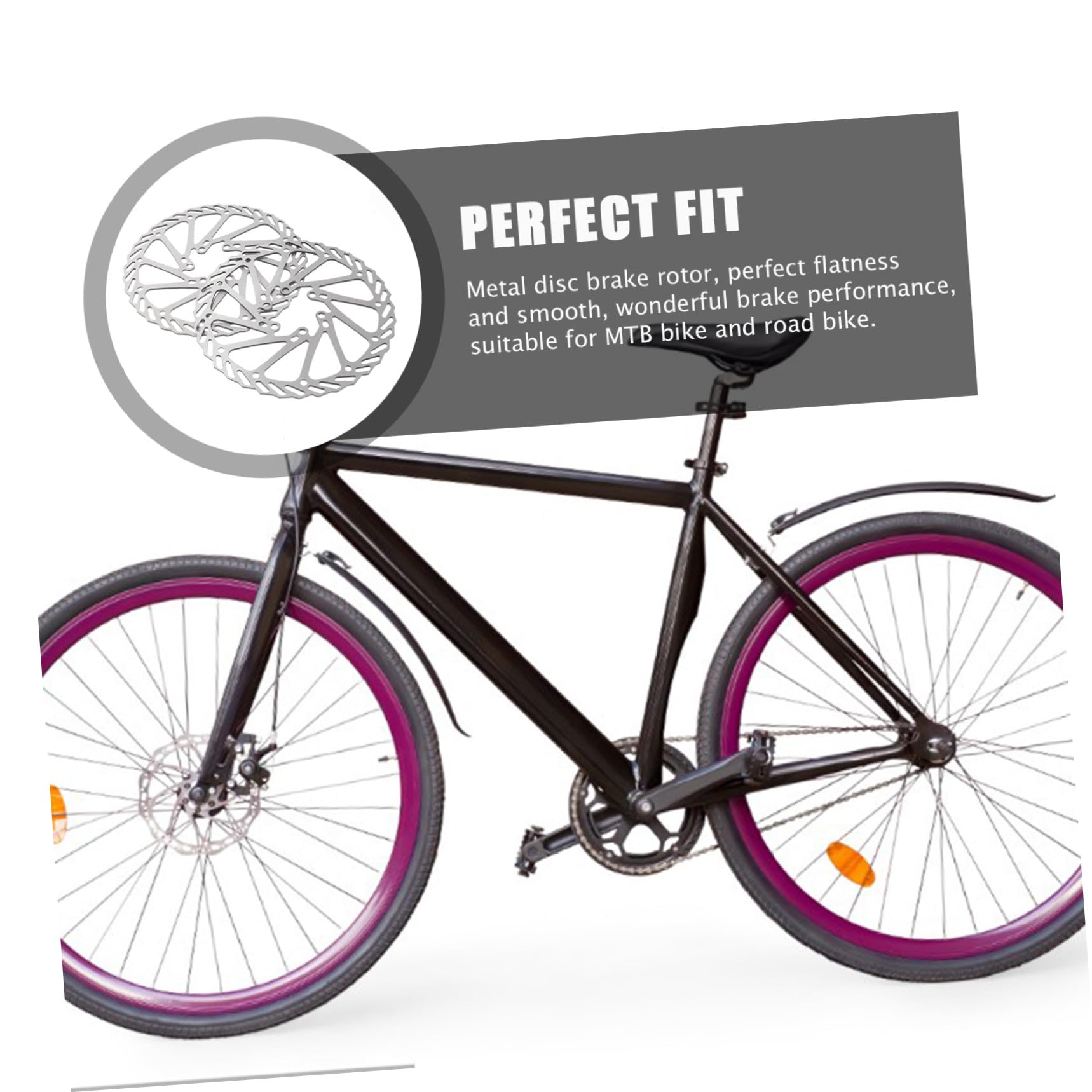 Sosoport Fahrrad Scheibenbremsen Satz Mountainbike Rennrad Metallscheibe Bremshebel Schaltzug Bremsrotor für Offroad und Straßen