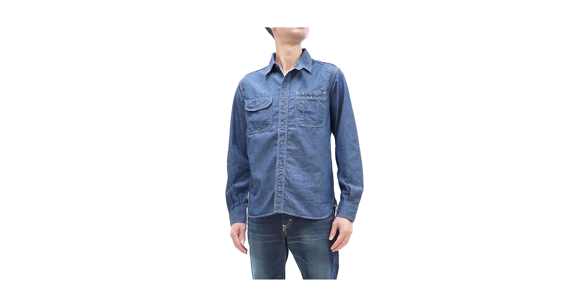 【新品・未使用品】桃太郎ジーンズ CHAMBRAY SHIRT TRIPLE STITCH L/S CHAMBRAY SHIRT – MOMOTARO JEANS