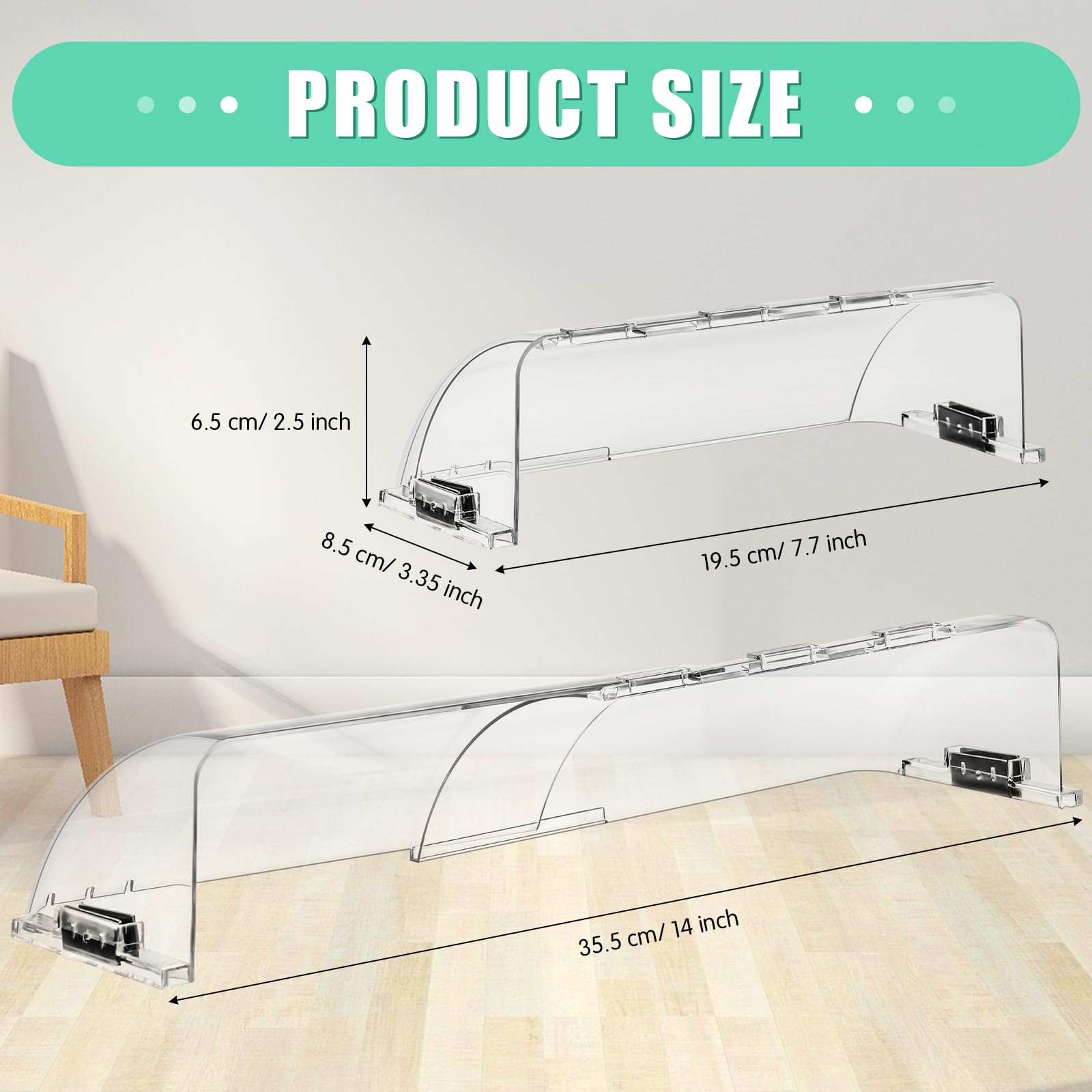 thumbnail: FYZS Airco Deflector Air-conditioning Air Deflector, Intrekbare Airconditioning Deflector, Voorkom Direct Luchtblazen, Geschikt Voor Aan De Muur Gemonteerde Air-conditioning, Geen Perforatie, Eenvoudi