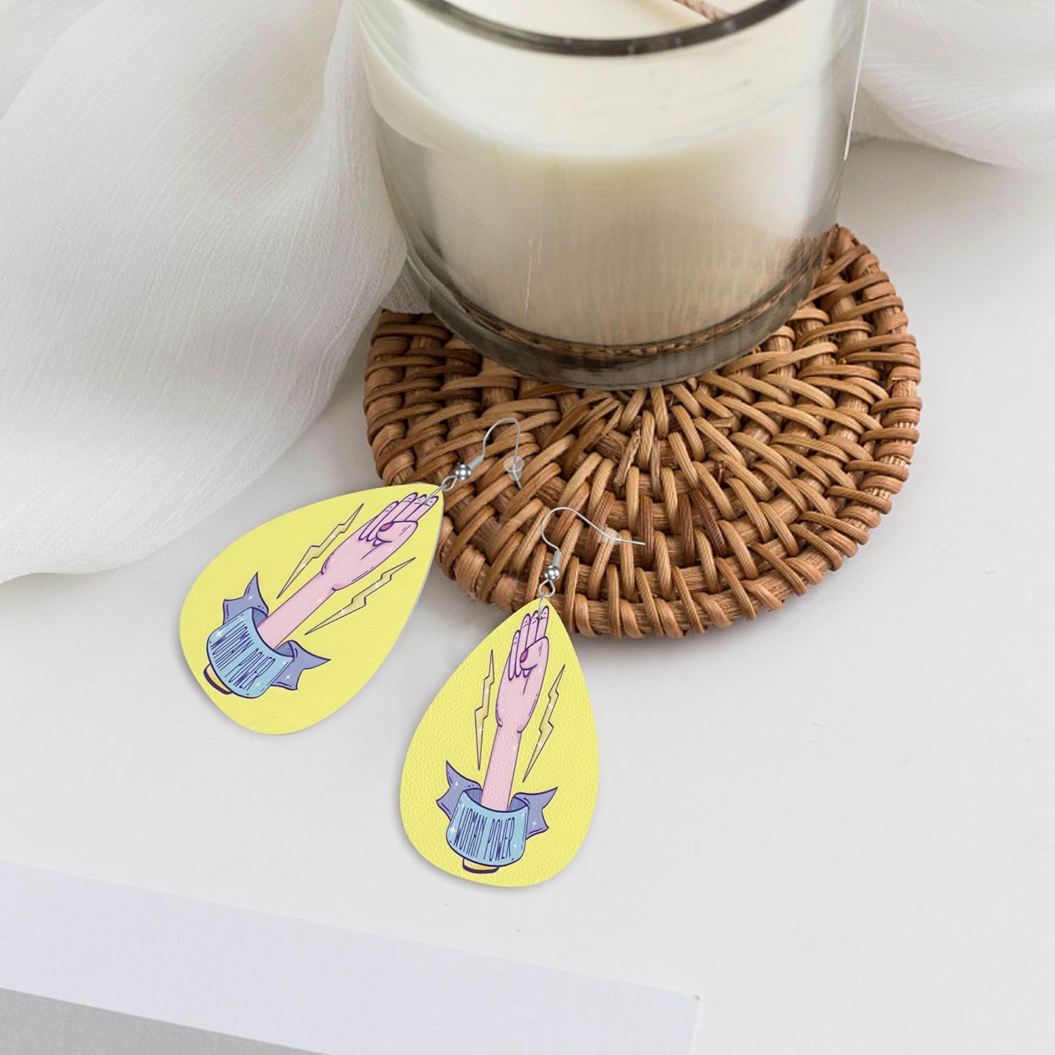 Feminist Leather Earrings, Clothing Decoration, Suitable For Festival Parties, Holidays And Daily Life - Image 5