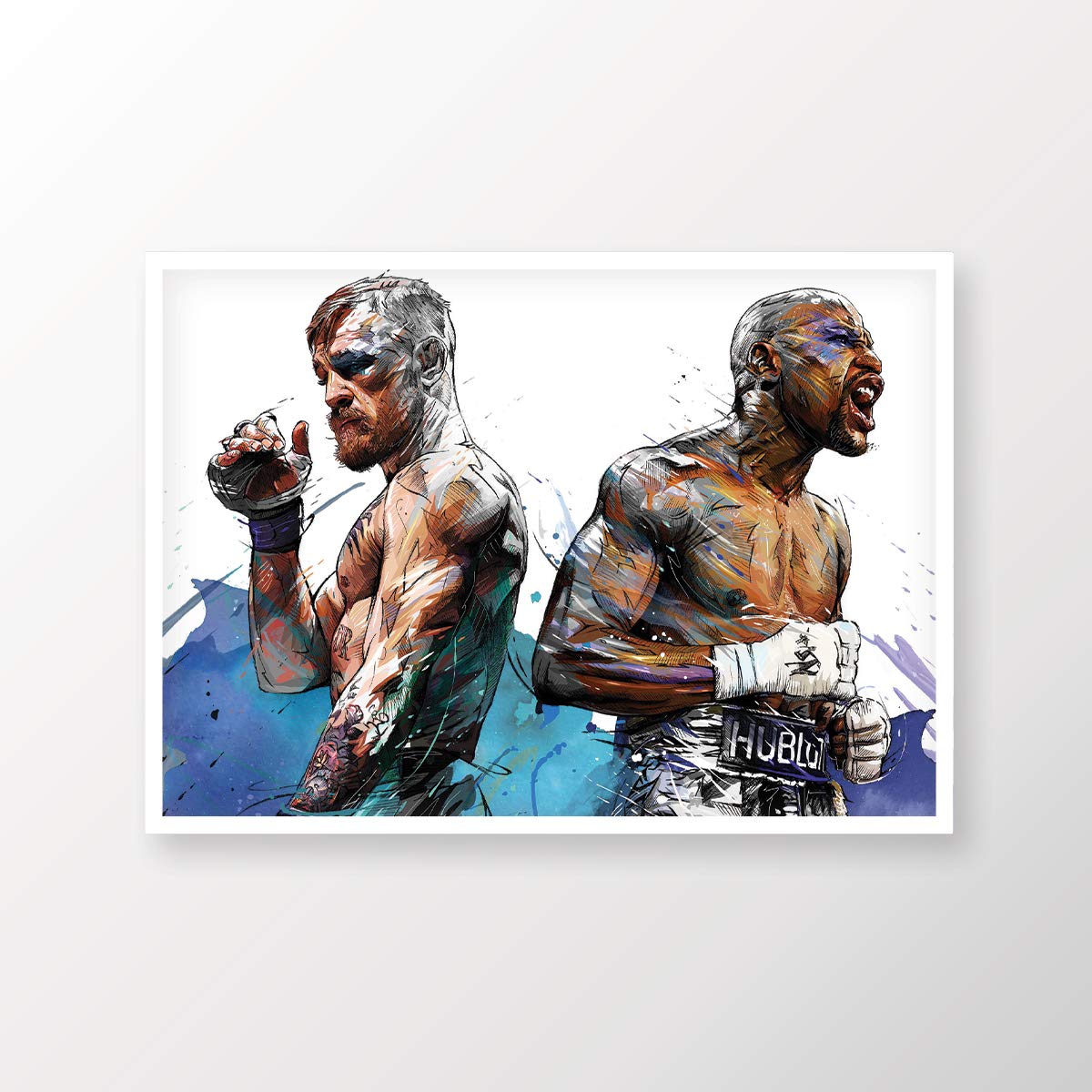 Brendans World Conor McGregor & Floyd May Weather - Digital art painting, UFC, Boxing, Champions, Limited Edition (40 x 30 cm)