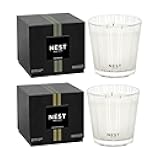 NEST New York Scented 3-Wick Candle Duo - Bamboo & Grapefruit, 21.2 oz, Pack of 2 - Up to 100-Hour Burn Time - Reusable Glass Vessel