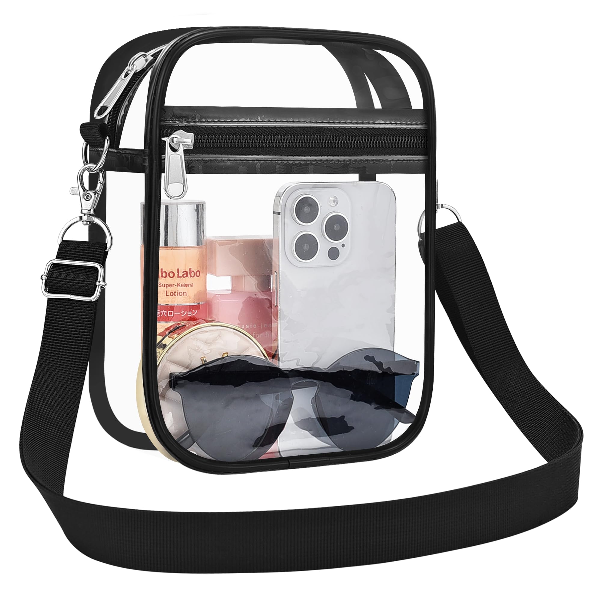 Clear Messenger Bag for Work & Business Travel for Men & Women, Stadium Approved