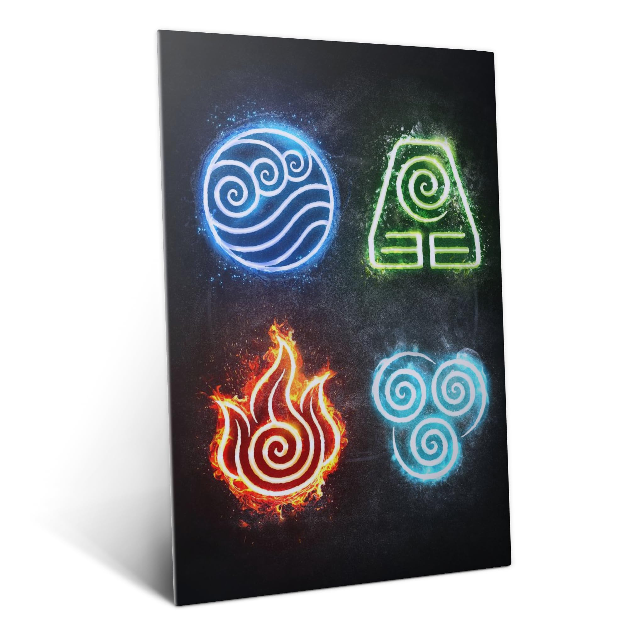 Displate Metall poster Avatar The Last Airbender The Four Elements Größe M