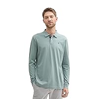 TOM TAILOR 1043278 Polo Basic piqué a Maniche Lunghe, 27475-grey Mint